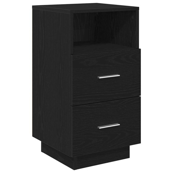 Mesa de cabeceira com 2 gavetas 36x36x68 cm preto M 2