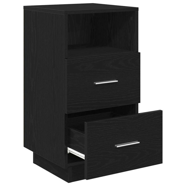 Mesa de cabeceira com 2 gavetas 36x36x68 cm preto M 5