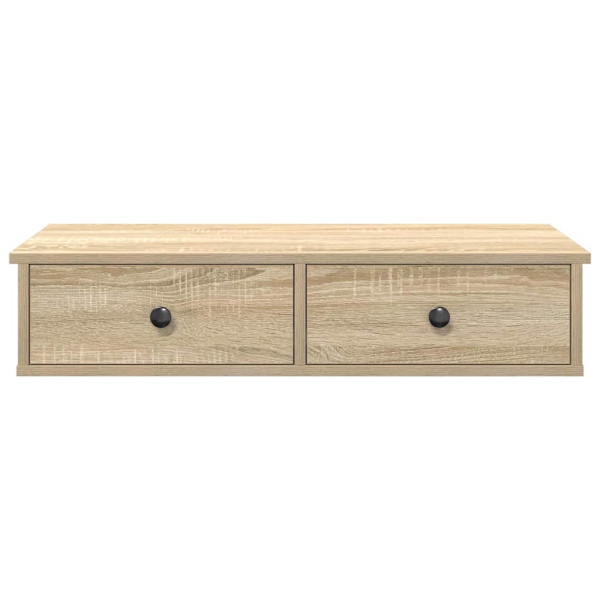Estante de pared con cajones madera contrachapada roble sonoma M 4