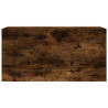 Mueble de pared baño madera ingeniería roble ahumado 80x25x40cm 4