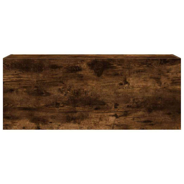 Mueble pared baño madera ingeniería roble ahumado 100x25x40 cm M 5