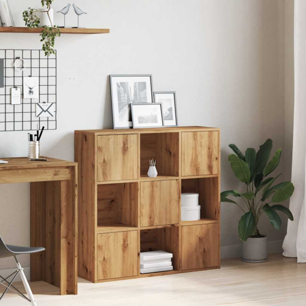 Estantería de madera de ingeniería roble artisan 90x28x90 cm M 3