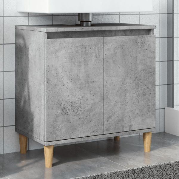 Mueble de lavabo madera contrachapada gris hormigón 58x33x60cm D