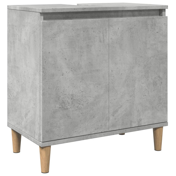 Mueble de lavabo madera contrachapada gris hormigón 58x33x60cm M 2