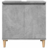 Mueble de lavabo madera contrachapada gris hormigón 58x33x60cm 4
