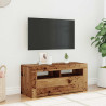 Mueble TV luces LED madera ingeniería envejecida 90x35x40 cm 4
