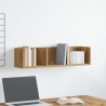 Estante de pared CD madera ingeniería roble artisan 75x18x18 cm 3