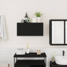 Mueble de pared de baño madera ingeniería negro 60x25x30 cm 3