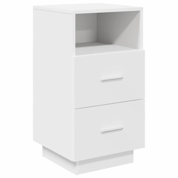 Mesa de cabeceira com 2 gavetas 36x36x68 cm branco M 2