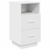 Mesa de cabeceira com 2 gavetas 36x36x68 cm branco 2