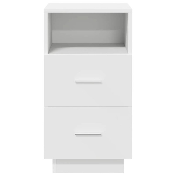 Mesa de cabeceira com 2 gavetas 36x36x68 cm branco M 4