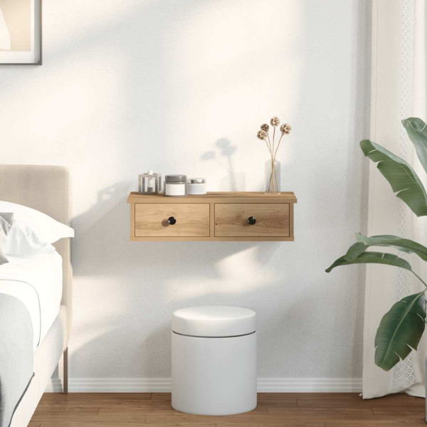 Estante de pared cajones madera contrachapada roble artesanal M 3