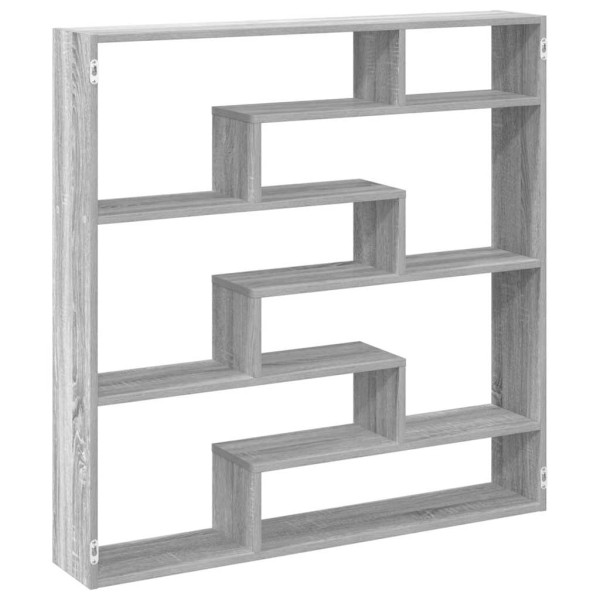 Estante cubo de pared 7 compartimentos madera gris Sonoma M 2