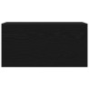 Mueble de pared de baño madera ingeniería negro 80x25x40 cm 4
