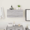 Armario de pared baño madera ingeniería gris sonoma 80x25x40 cm 3