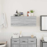 Armario de pared baño madera ingeniería gris sonoma 100x25x40cm 3