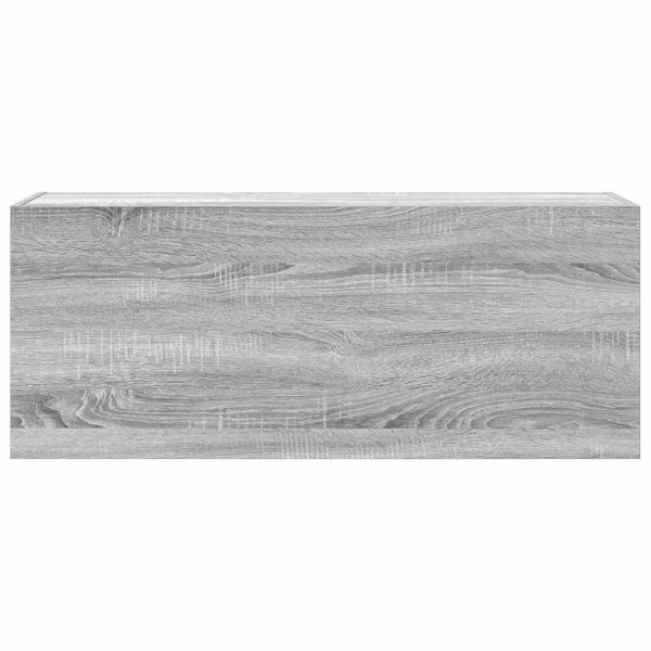 Armario de pared baño madera ingeniería gris sonoma 100x25x40cm M 5