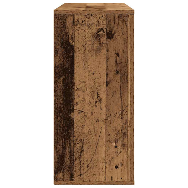 Aparador de madera de ingeniería envejecida 90x29.5x65 cm M 5