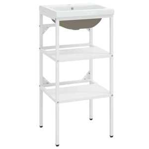 Estructura de baño con lavabo incorporado hierro blanco H