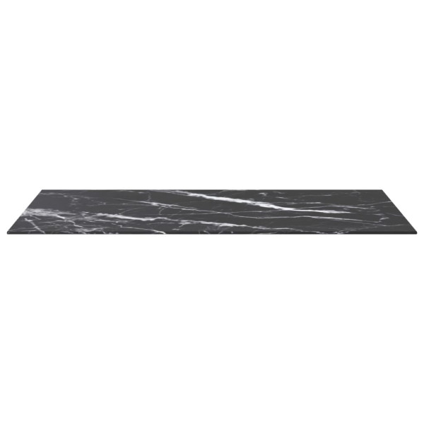 Tablero mesa diseño mármol vidrio templado negro 100x50 cm 6 mm M 3