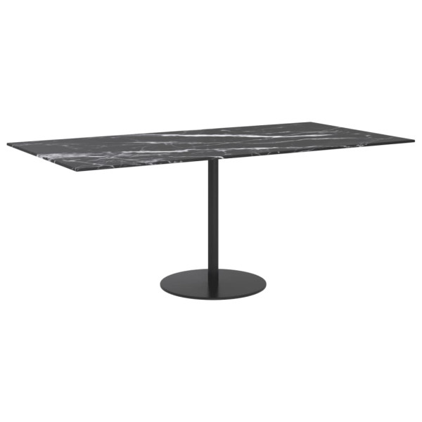 Tablero mesa diseño mármol vidrio templado negro 100x50 cm 6 mm M 5
