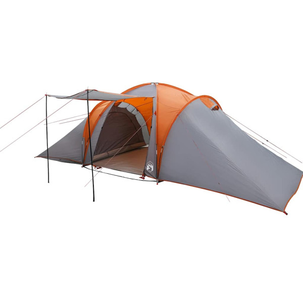 Tenda familiar cúpula para 6 pessoas impermeável cinza/laranja M 4
