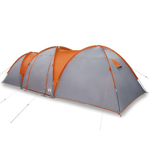 Tenda familiar cúpula para 8 pessoas impermeável cinza/laranja H