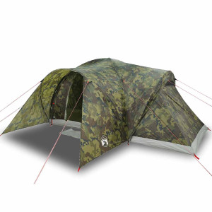 Tenda familiar cúpula para 6 pessoas impermeável camuflagem H