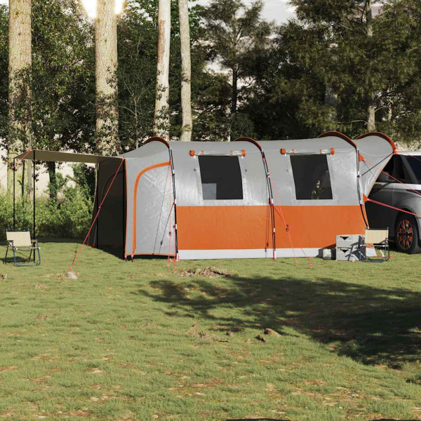 Tenda de campismo p/ 4 pessoas impermeável cinzento/laranja M 3