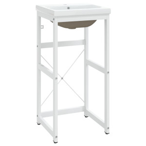 Estructura de baño con lavabo incorporado hierro blanco H