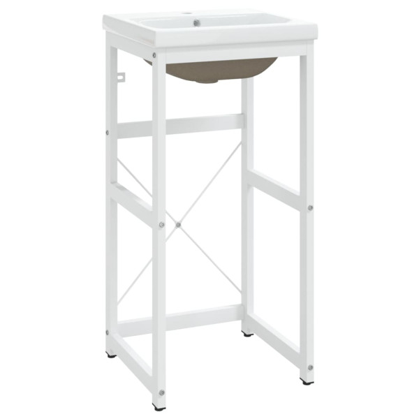 Estructura de baño con lavabo incorporado hierro blanco M 2