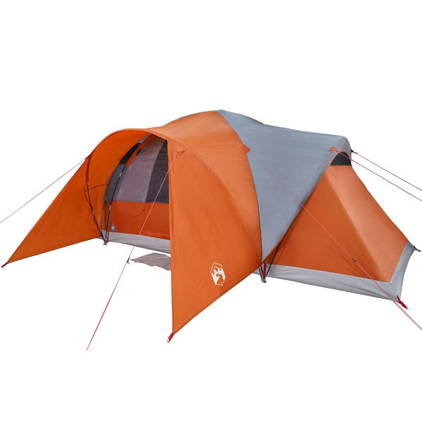 Tenda familiar cúpula para 6 pessoas impermeável cinza/laranja M 5