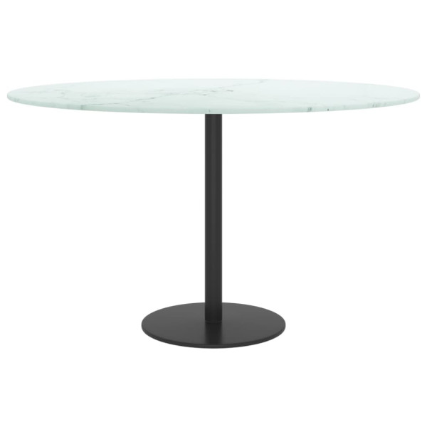 Tablero de mesa diseño mármol vidrio templado blanco Ø70x0.8 cm M 3
