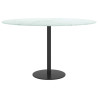 Tablero de mesa diseño mármol vidrio templado blanco Ø70x0.8 cm 3