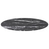 Tablero de mesa diseño mármol vidrio templado negro Ø80x1 cm 2