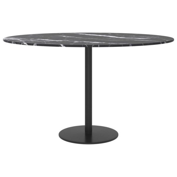 Tablero de mesa diseño mármol vidrio templado negro Ø70x0.8 cm M 3