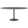 Tablero de mesa diseño mármol vidrio templado negro Ø90x1 cm 3