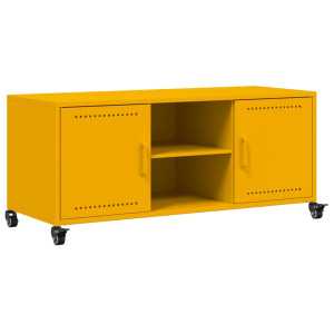 Móvel de TV 100.5x39x43.5 cm aço amarelo mostarda H