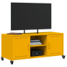 Móvel de TV 100.5x39x43.5 cm aço amarelo mostarda 4