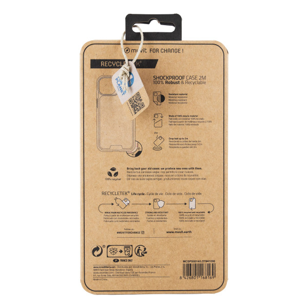 Funda muvit à prova de choque 2m para maçã iphone 13 - 14 transparente M 4