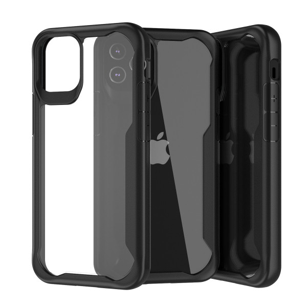 Funda muvit shockproof 2m para apple iphone 12 - 12 pro transparente - negra M 4