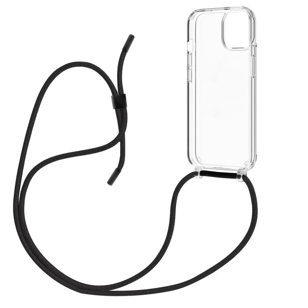 Capa muvit recycletek para apple iphone 15 transparente + pingente preto M 6