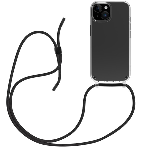 Funda muvit recycletek para apple iphone 15 transparente + colgante negro M 9
