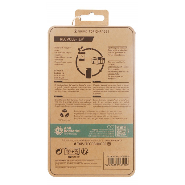 Funda muvit recycletek para apple iphone 13 mini antibacterias transparente M 4