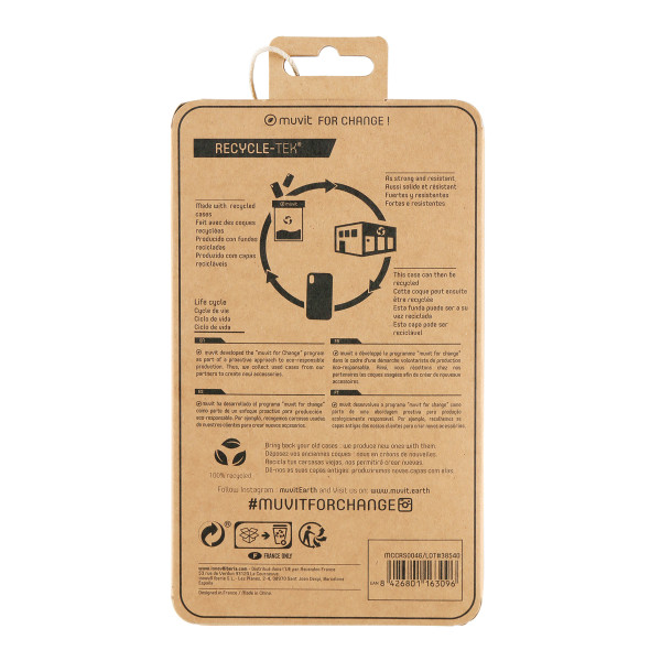 Funda muvit recycletek para apple iphone 12 - 12 pro transparente M 4