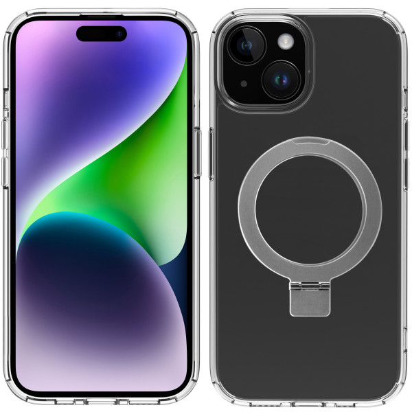 Funda muvit recycletek magsafe + soporte para iphone 15 transparente M 3