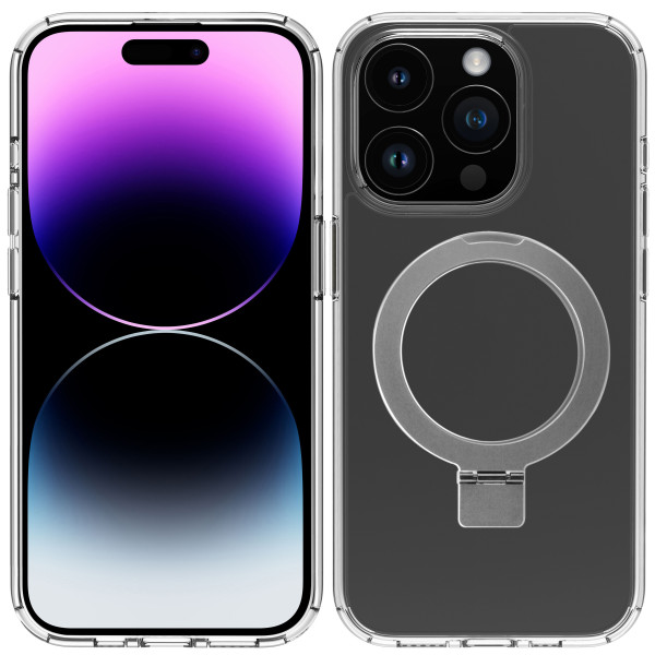 Funda muvit recycletek magsafe + soporte para iphone 15 pro max transparente M 3