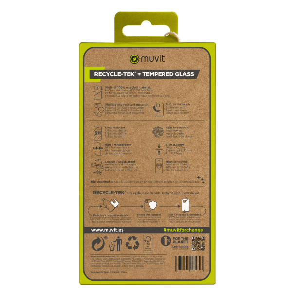 Capa Muvit para iPhone 15 + protetor de tela de vidro temperado plano moldura preta M 4