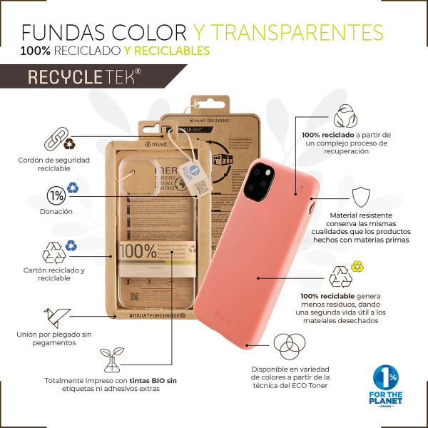 Funda muvit recycletek para samsung galaxy s23 5g transparente M 3