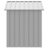 Caseta perros tejado acero galvanizado gris claro 117x103x123cm 4